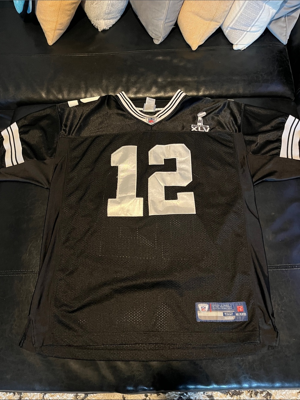 Reebok Black & Silver Aaron Rodger’s Jersey